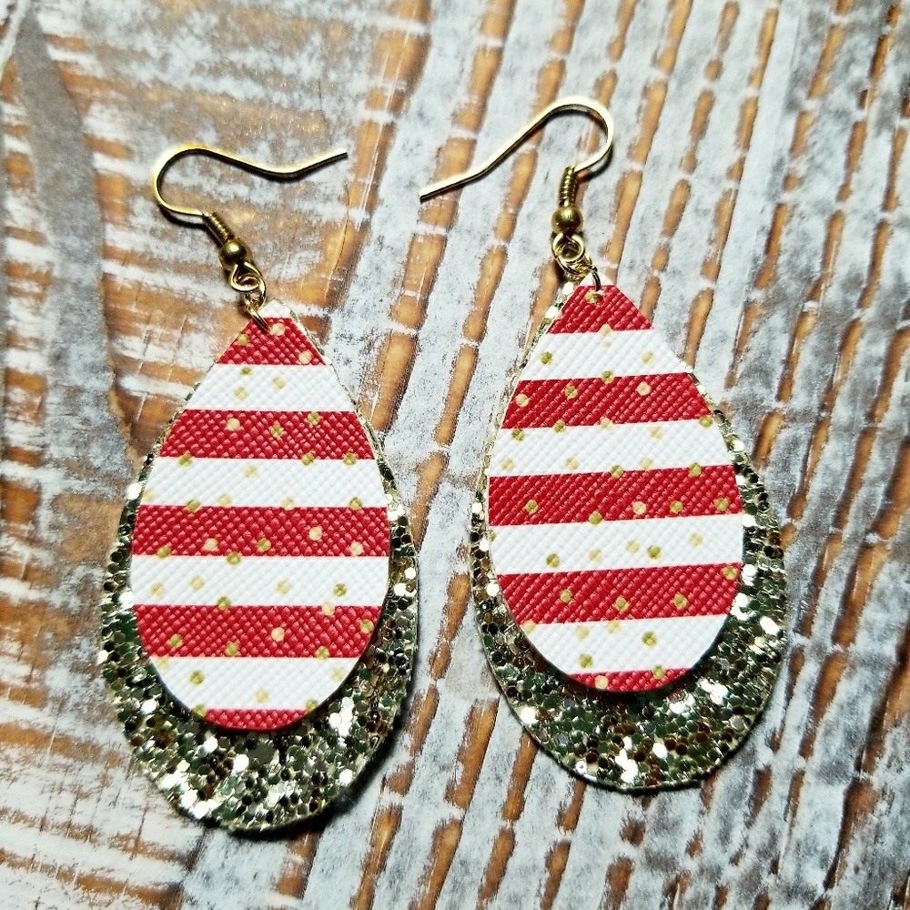 Handmade leather earrings